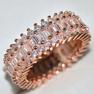 💯 NEW ENGAGEMENT ROSE GOLD DIAMOND RING
